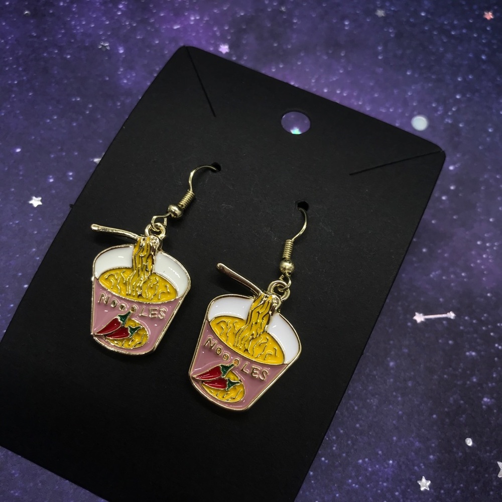 Pink Ramen Earrings